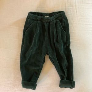 ZARA GREEN CORDUROY PANTS